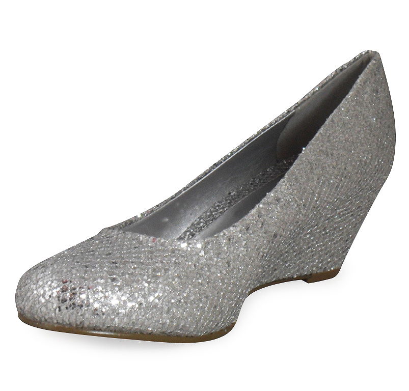 ... Silver Gold Low Heel Glitter Wedge Casual Work Court Shoes 3 8 | eBay